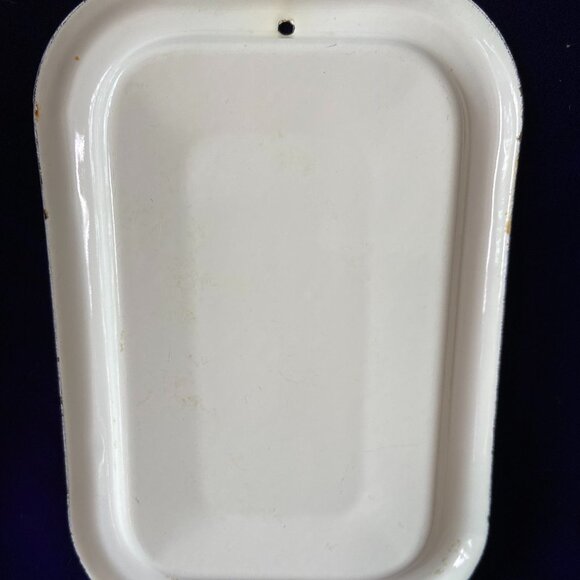 Vintage Russia Metal Enamelware refrigerator Box Lid - Picture 5 of 5